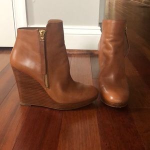 Michael Kors Brown Leather Booties